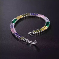 Women Rainbow Crystal Zirconia Bracelet