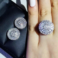 925 Sterling Silver Zircon Jewelry Set