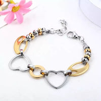 Women Stainless Steel Love Pendant Bracelet