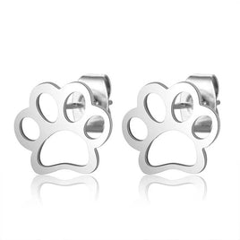 Stainless Steel Cute Dog Paw Earring