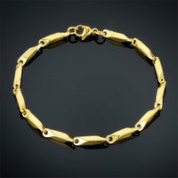 Unisex Stainless Steel Gold Color Bracelet