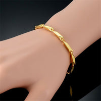 Unisex Stainless Steel Gold Color Bracelet