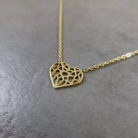 Heart Love Pendant Stainless Steel Necklace