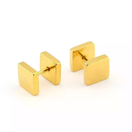 Unisex Stainless Steel Square Stud Earring