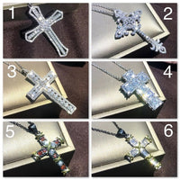 Unisex 925 Sterling Silver Plated Luxury Cross