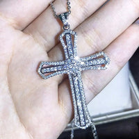 Unisex 925 Sterling Silver Plated Luxury Cross