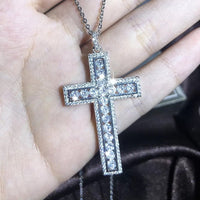 Unisex 925 Sterling Silver Plated Luxury Cross