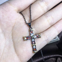 Unisex 925 Sterling Silver Plated Luxury Cross