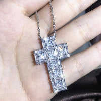 Unisex 925 Sterling Silver Plated Luxury Cross