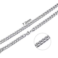 7mm Stainless Steel Chain Jewelry Set