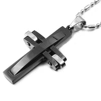 Unisex Stainless Steel Cross Pendant Necklace