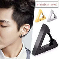 1PC Stainless Steel Triangle Punk Earring