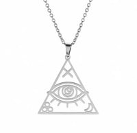 Stainless Steel Evil Eye Pendant Necklace