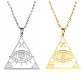 Stainless Steel Evil Eye Pendant Necklace