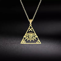 Stainless Steel Evil Eye Pendant Necklace