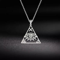 Stainless Steel Evil Eye Pendant Necklace