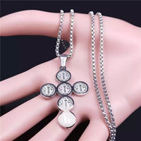 Christian Cross Pendant Chain Necklace