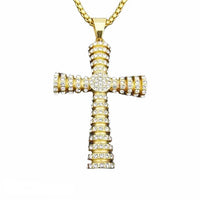 Vintage Stainless Steel Cross Pendant Necklace