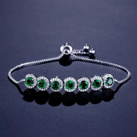 925 Sterling Silver Plated Round CZ Bracelet