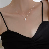 925 Sterling Silver Plated Drop Necklace