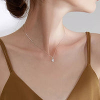 925 Sterling Silver Plated Drop Necklace