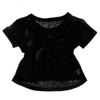 Summer Women Short Sleeve Hollow Out Top