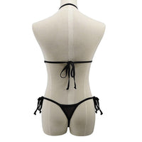 Women Tow Piece Swimsuit High Cut Backless Bikini