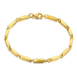 Unisex Stainless Steel Gold Color Bracelet