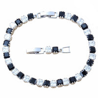 Women Black & White Cubic Zirconia Bracelet