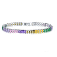 Women Rainbow Crystal Zirconia Bracelet