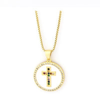 Unisex Cross Long Pendant Necklace