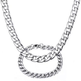 7mm Stainless Steel Chain Jewelry Set