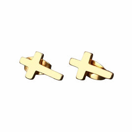 Stainless Steel Stud Cross Earring For Women