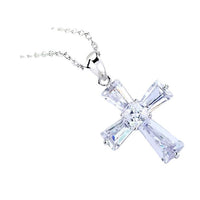 925 Sterling Silver Plated Cross Pendant Necklace