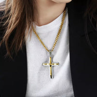 Unisex Stainless Steel Cross Necklace