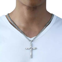 Unisex Stainless Steel Cross Necklace