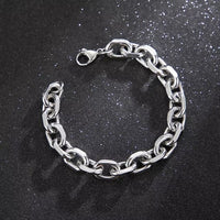 10mm Stainless Steel Cuba O-Chain Men Bracelet