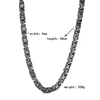 9mm Stainless Steel Vintage Necklace & Bracelet Set