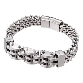 12mm Stainless Steel Men Curb Chain Bracelet