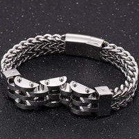 12mm Stainless Steel Men Curb Chain Bracelet