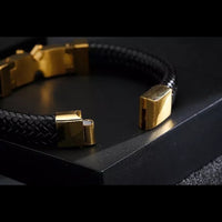 Stainless Steel Leather Elegant Bracelet For Men