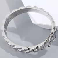 9mm Stainless Steel Cuff Bangle Unisex Bracelet