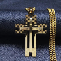 Unisex Stainless Steel Big Cross Necklace