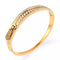 Women Stainless Steel Zirconia Buckle Bangle Bracelet