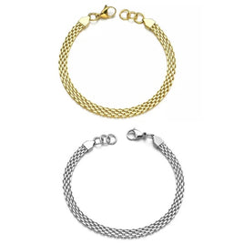 Stainless Steel Chunky Twisted Rope Chain Bracelet