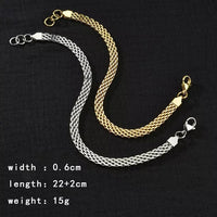 Stainless Steel Chunky Twisted Rope Chain Bracelet