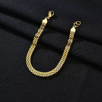 Stainless Steel Chunky Twisted Rope Chain Bracelet