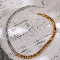 Double Color 316L Stainless Steel Chain Necklace