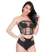 Women Fishnet Hollow Out Backless Lingerie