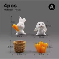 4Pcs Bunny Decoration